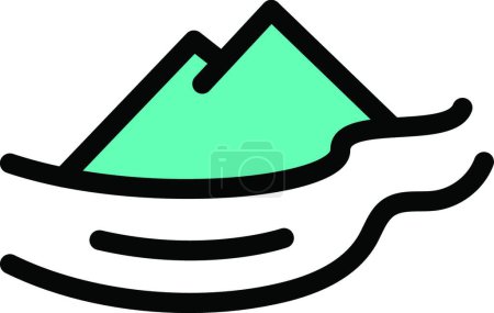 Illustration for River icon vector illustration - Royalty Free Image