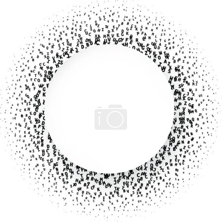 Ilustración de Marco abstracto de letras negras - Imagen libre de derechos
