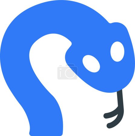 Téléchargez les illustrations : Illustration vectorielle d'icône de serpent - en licence libre de droit