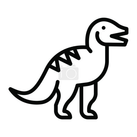 Illustration for Dino icon vector illustration - Royalty Free Image