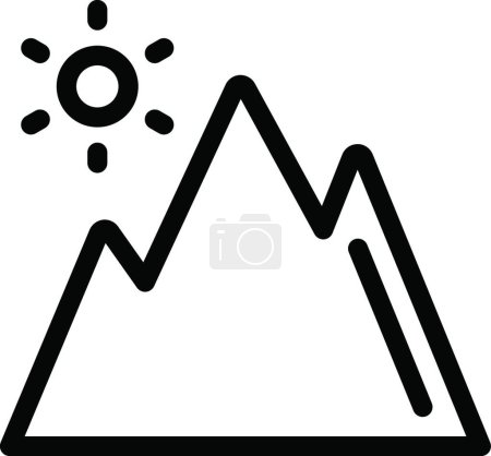Illustration for Mountains  icon vector illustration - Royalty Free Image