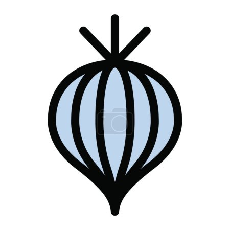 Illustration for Onion icon, web simple illustration - Royalty Free Image
