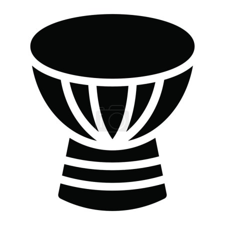 Ilustración de Icono de tambor, ilustración simple web - Imagen libre de derechos