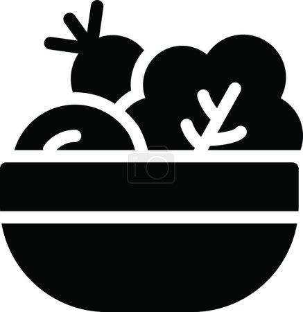 Téléchargez les illustrations : Illustration vectorielle icône végétarienne - en licence libre de droit