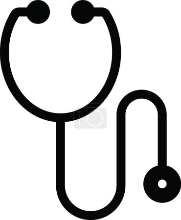 Illustration for Stethoscope icon, web simple illustration - Royalty Free Image