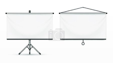 Illustration for Realistic Empty Projection Screen Or Presentation Board - Royalty Free Image