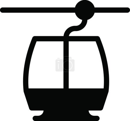 Illustration for Chairlift  icon vector illustration - Royalty Free Image