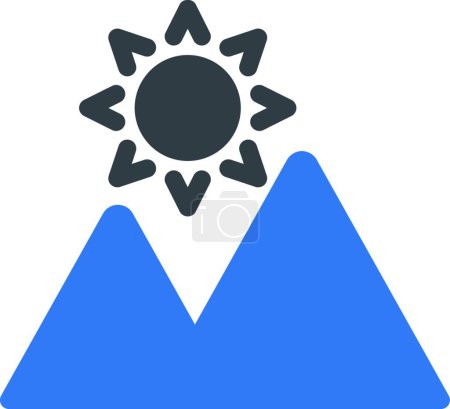 Illustration for Mountains   web icon vector illustration - Royalty Free Image