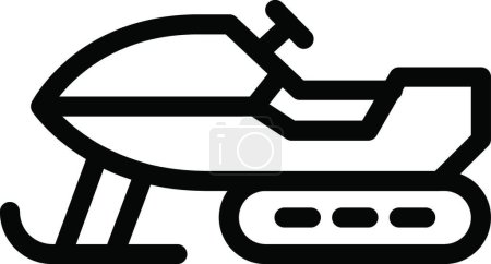 Ilustración de Icono de la moto de nieve ilustración vector - Imagen libre de derechos