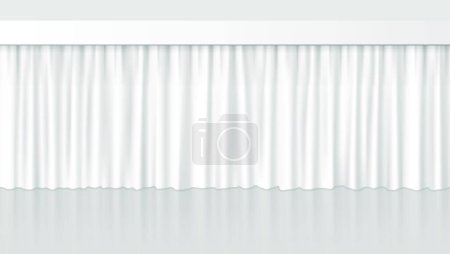 Téléchargez les illustrations : "White Clean Curtain Background For Your Design" - en licence libre de droit