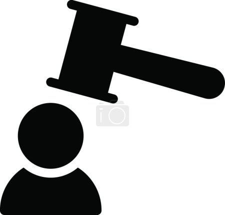 Ilustración de Justicia icono web vector ilustración - Imagen libre de derechos
