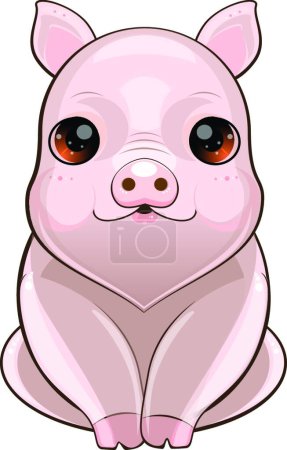 Illustration for "Little Baby Pig"   vector illustration - Royalty Free Image