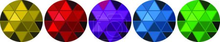Ilustración de "Diferentes cristales de color "icono de ilustración vectorial - Imagen libre de derechos