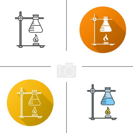 Illustration for "Chemical reaction icon" vector illustration - Royalty Free Image