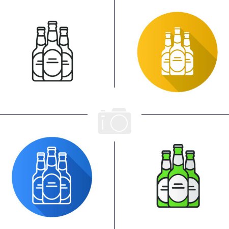 Ilustración de "Icono de botellas de cerveza "vector de ilustración - Imagen libre de derechos