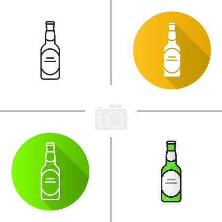 Ilustración de "Icono de botella de cerveza "vector de ilustración - Imagen libre de derechos