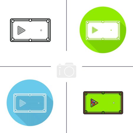 Illustration for "Billiard table icon" vector illustration - Royalty Free Image