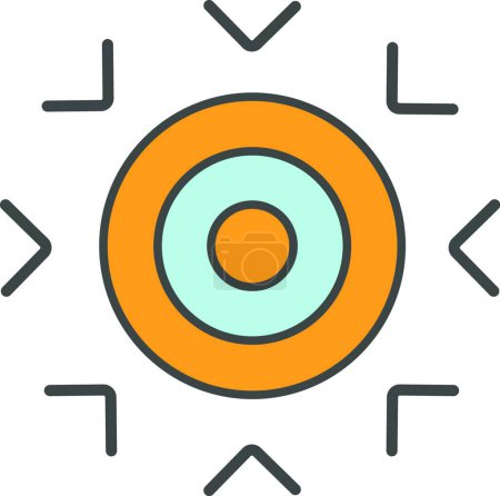 Ilustración de "Objetivo icono de color "vector de ilustración - Imagen libre de derechos