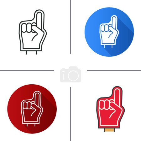Illustration for "Foam finger icon" vector illustration - Royalty Free Image