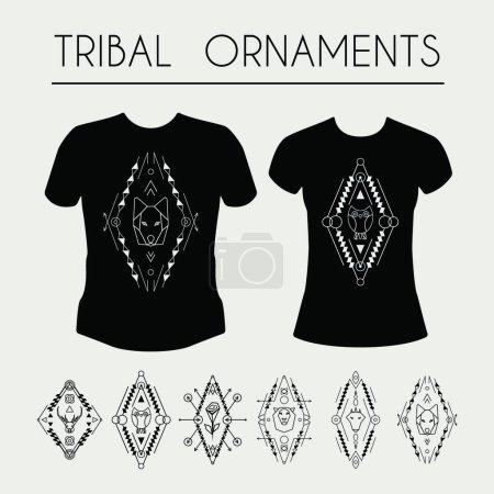 Ilustración de "Ilustración de los emblemas tribales vectoriales - Imagen libre de derechos