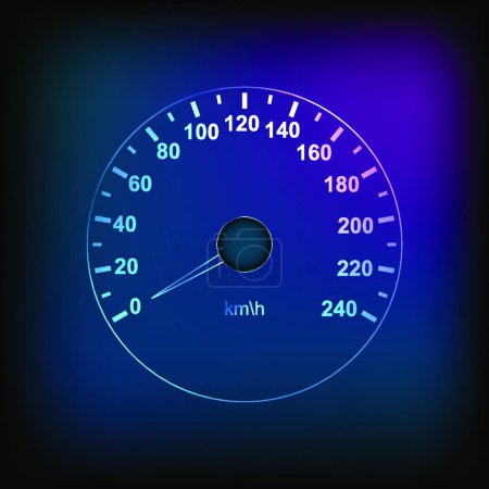 Illustration for "Auto speedometer lighting"  vector illustration - Royalty Free Image