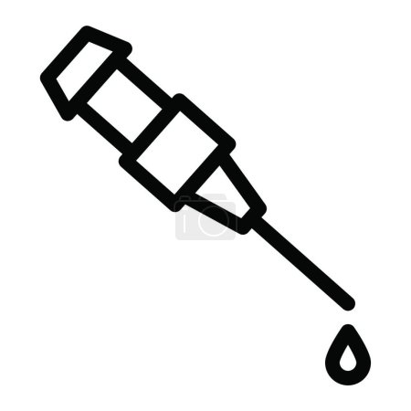 Téléchargez les illustrations : Illustration vectorielle d'icône d'injection - en licence libre de droit