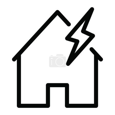 Illustration for Energy and electricity outline vector icon. - Royalty Free Image