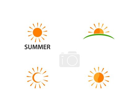Téléchargez les illustrations : Illustration vectorielle du logo de l'ilustration du soleil - en licence libre de droit