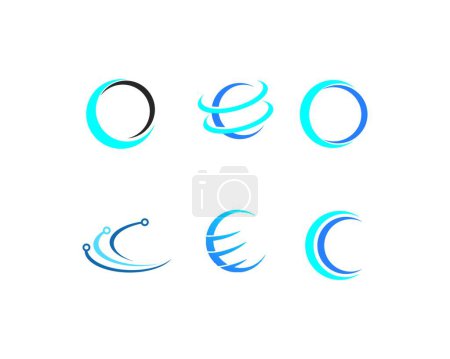 Illustration for "Global technology logo" vector illustration - Royalty Free Image
