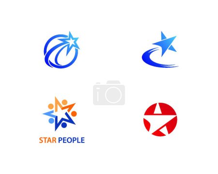 Téléchargez les illustrations : "Illustration de logo étoile "illustration vectorielle - en licence libre de droit