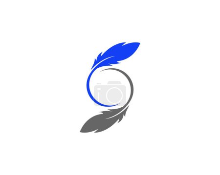 Ilustración de "Logotipo ilustración pluma "vector de ilustración - Imagen libre de derechos