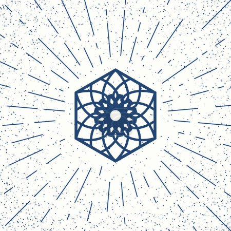 Téléchargez les illustrations : "Illustration vectorielle du symbole hexagonal asiatique - en licence libre de droit