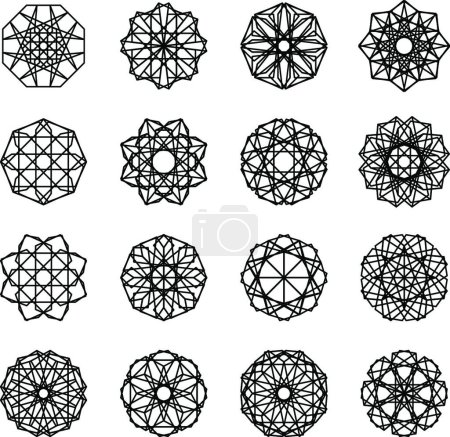 Illustration for "Geometric Ornaments Set" vector illustration - Royalty Free Image