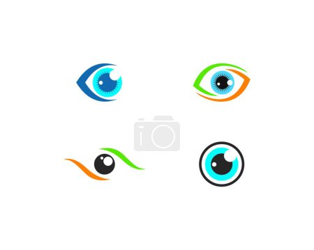Téléchargez les illustrations : "Logo soin des yeux "icône vectorielle illustration - en licence libre de droit