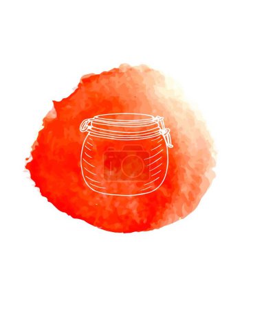 Illustration for Doodle cosmetics jar  vector illustration - Royalty Free Image