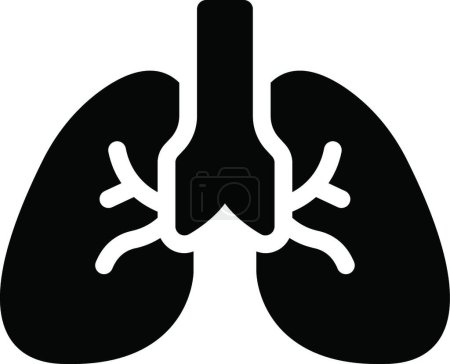 Téléchargez les illustrations : "illustration vectorielle icône poumons - en licence libre de droit