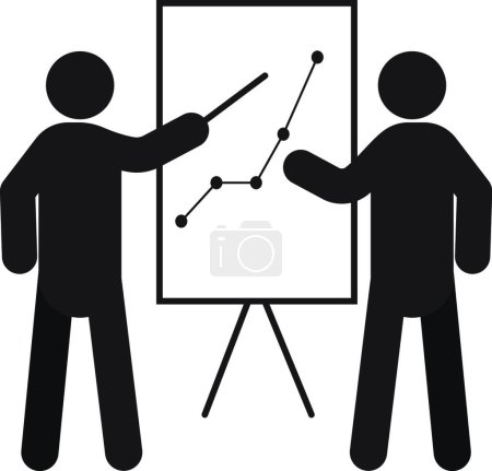 Illustration for "Sales analysis silhouette" vector illustration - Royalty Free Image