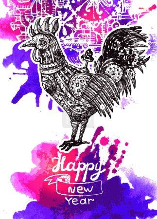 Illustration for "illustration mechanical cock" vector illustration - Royalty Free Image
