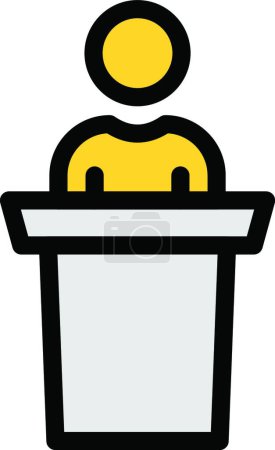 Illustration for Witness  icon vector illustration - Royalty Free Image
