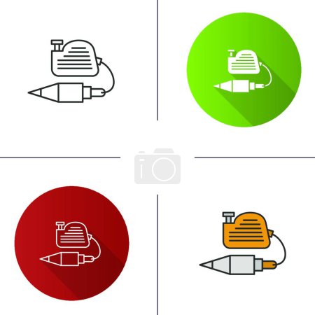 Téléchargez les illustrations : Illustration vectorielle de l'icône Plumb bob - en licence libre de droit