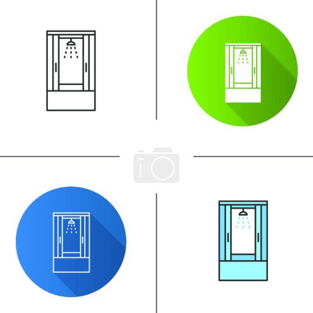 Illustration for Shower cabin icon vector illustration - Royalty Free Image
