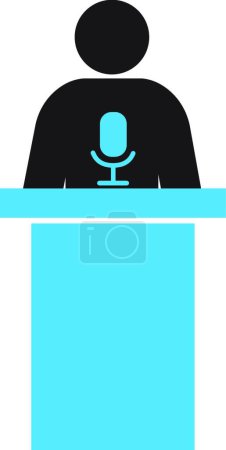 Illustration for "Politician silhouette icon" vector illustration - Royalty Free Image