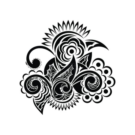 Illustration for Vector illustration of a tattoo for tattoo design - Royalty Free Image