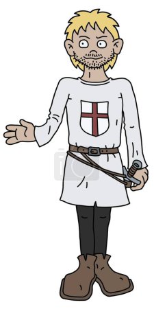 Illustration for "The funny crusader" vector illustration - Royalty Free Image
