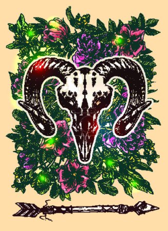 Illustration for "illustration animal skull" vector - Royalty Free Image