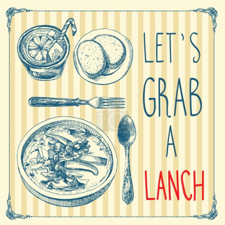 Illustration for "set graphics lunch" vector illustration - Royalty Free Image