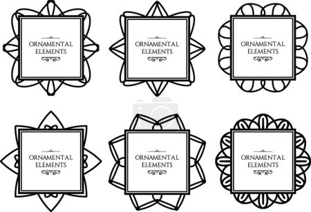 Illustration for "Ornamental frame set" vector illustration - Royalty Free Image