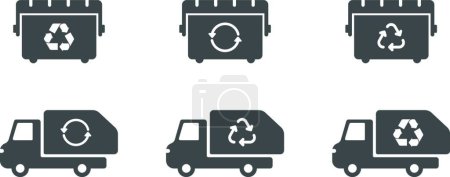 Illustration for "garbage removal icons" vector illustration - Royalty Free Image