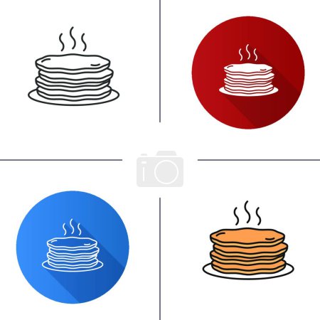 Ilustración de "Icono de pila de panqueques ", ilustración del vector - Imagen libre de derechos