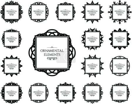 Ilustración de "Conjunto de marco ornamental "vector de ilustración - Imagen libre de derechos